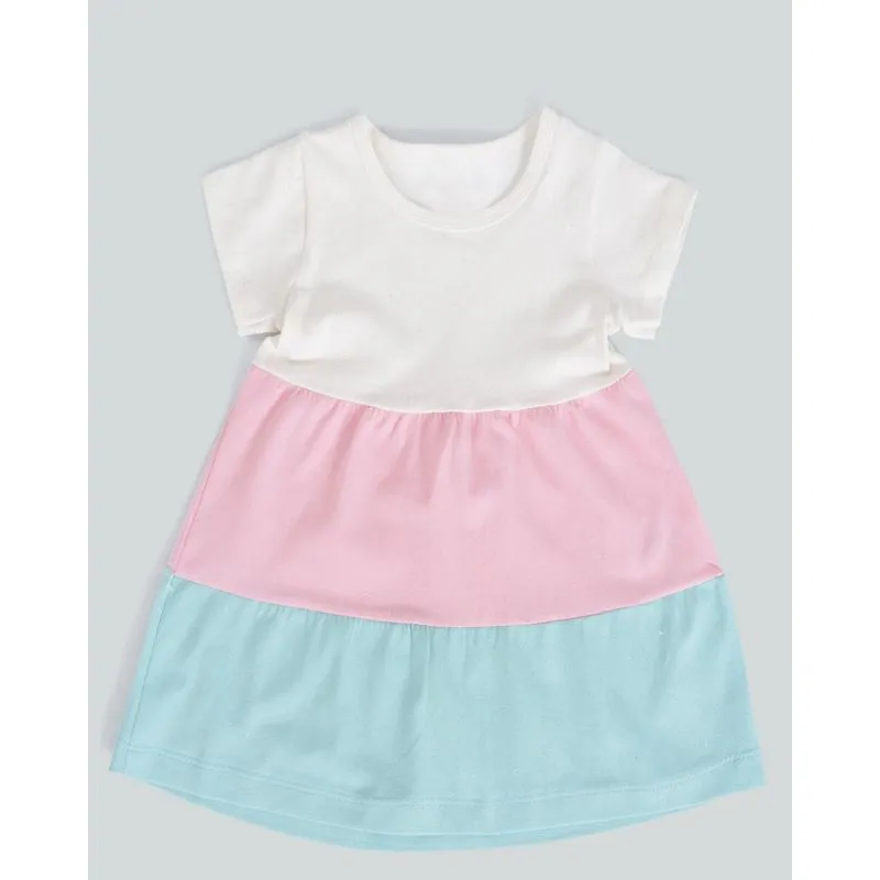 Vestido Bebê Evasê Colorido Glitter Off White 3