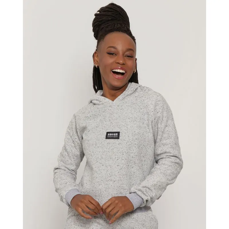 Blusão Feminino Fleece Com Capuz Botonê Cinza P