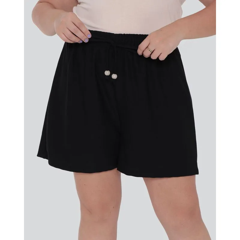 Short Plus Size Feminino Preto G2