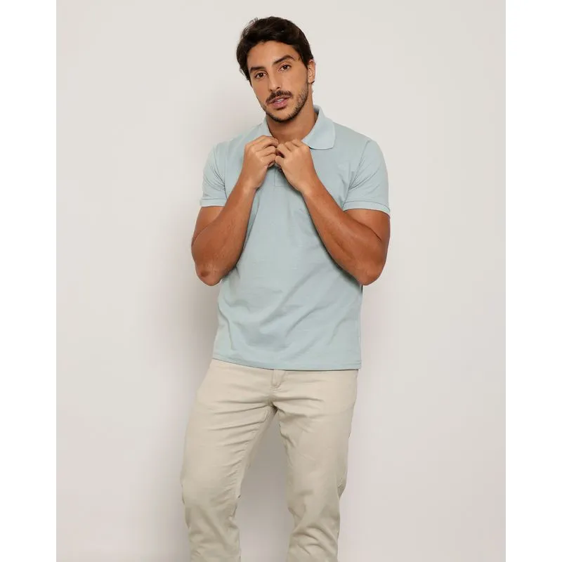 Polo Masculina Maquinetada Verde GG