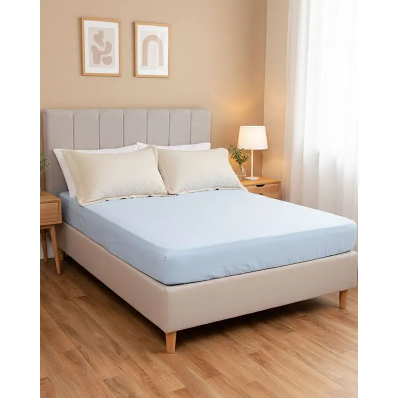Lençol Casal Avulso Arte & Cazza Com Elastico Azul UN