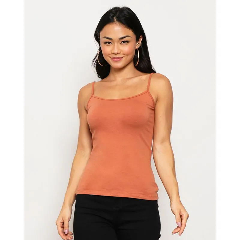 Blusa Feminina Alcinha Básica Marrom P