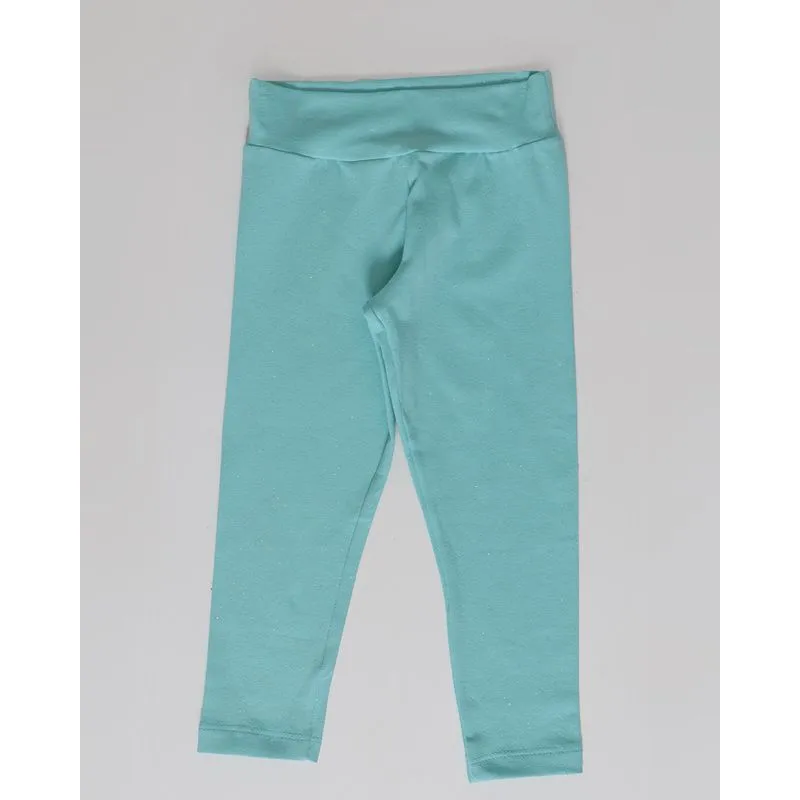 Calça Legging Bebê Glitter Verde Claro 3