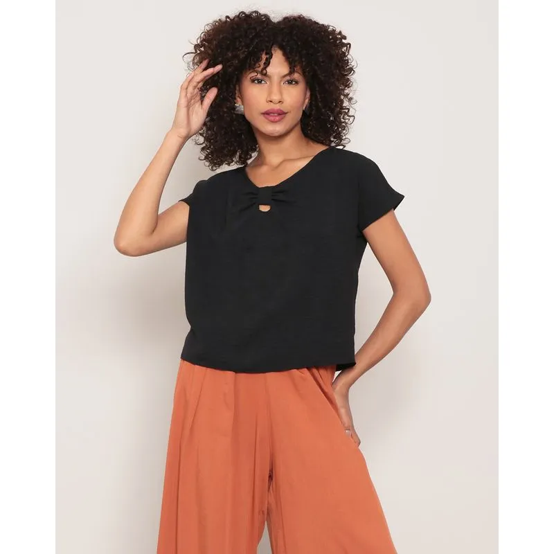 Blusa Feminina Manga Japonesa Preta P