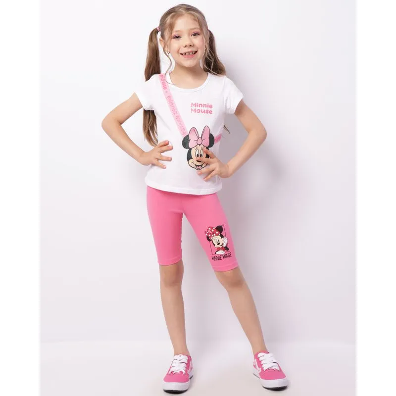 Bermuda Infantil Ciclista Disney Minnie Rosa 4
