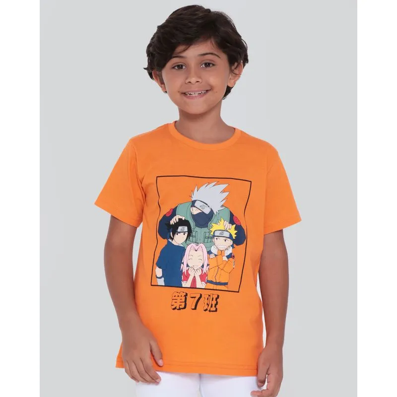Camiseta Infantil Naruto Laranja 6