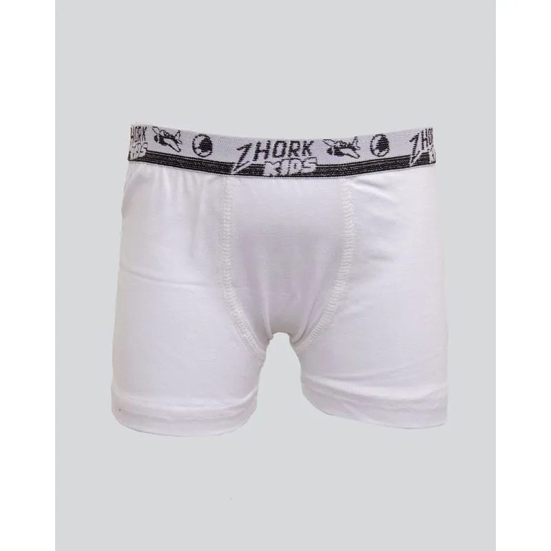 Cueca Boxer Infantil Lisa Branca 8