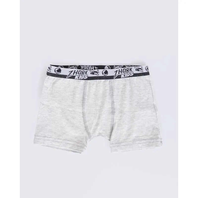 Cueca Boxer Infantil Lisa Mescla Cinza Claro 8