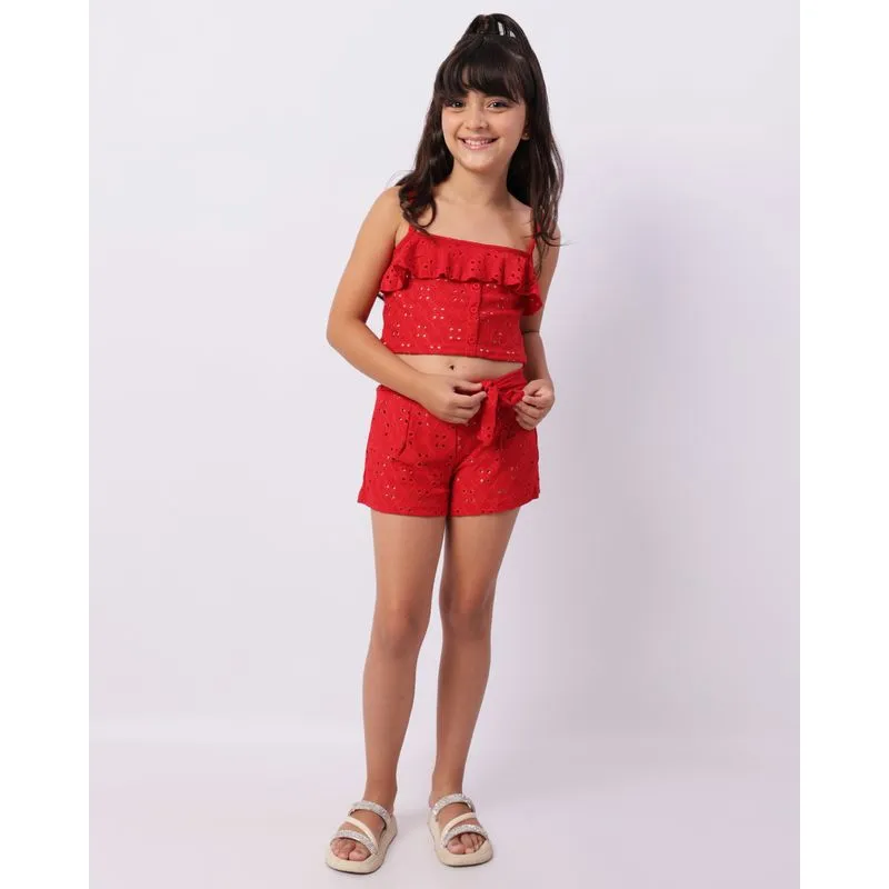 Short Infantil Laise Vermelho 6
