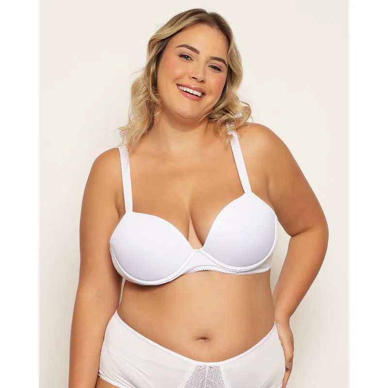 Sutiã Plus Size Avulso Com Base Bojo Casca Branco 48