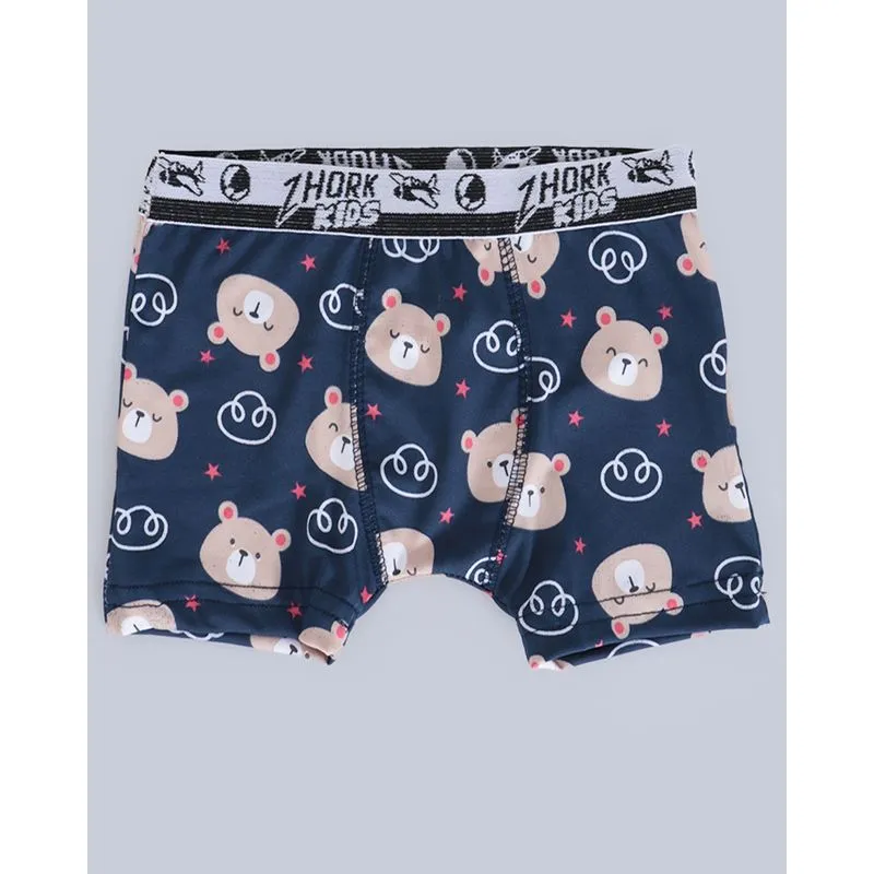 Cueca Infantil Boxer Estampa Ursinho Marinho Cós Sortido 4