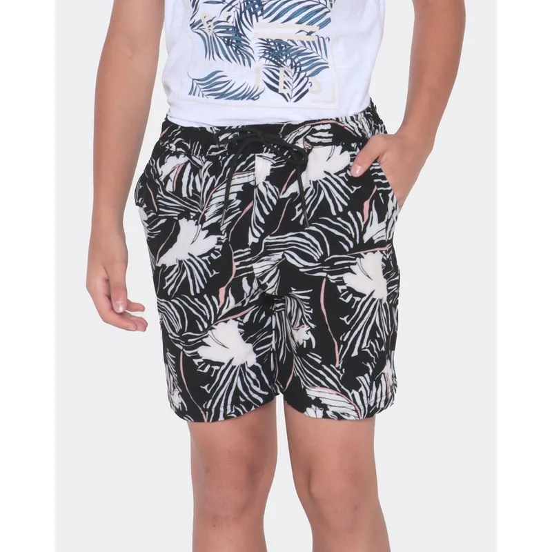 Bermuda Juvenil Bolsos Estampada Preta 16