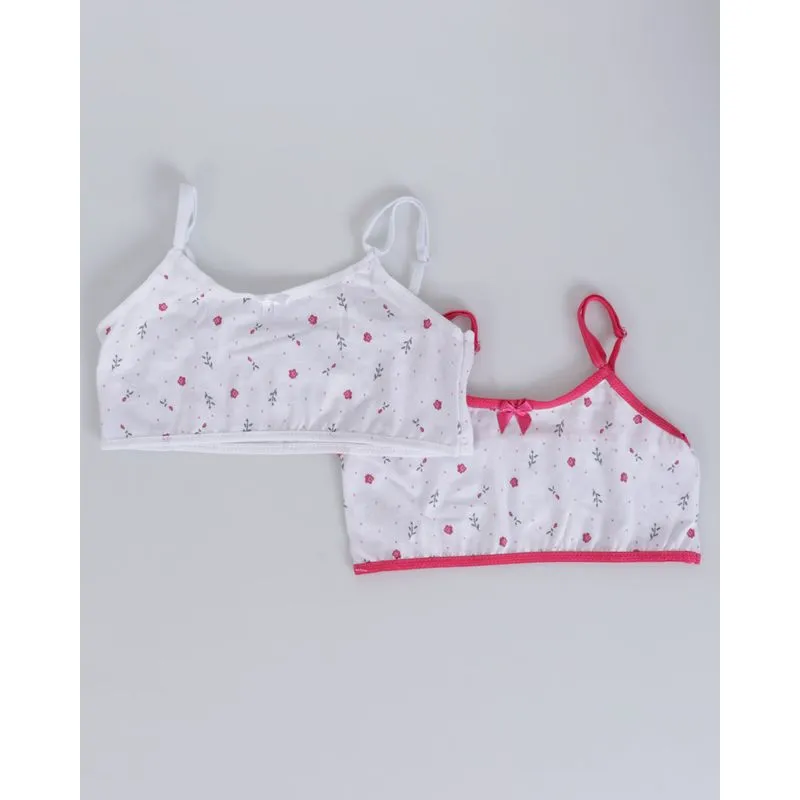Kit C/2 Tops Juvenil Florzinha Branco 14