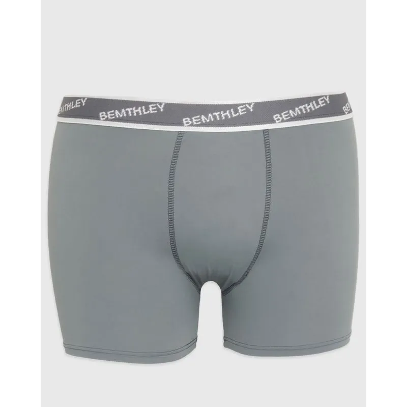 Cueca Masculina Plus Size Boxer Microfibra Elástico Cinza 52