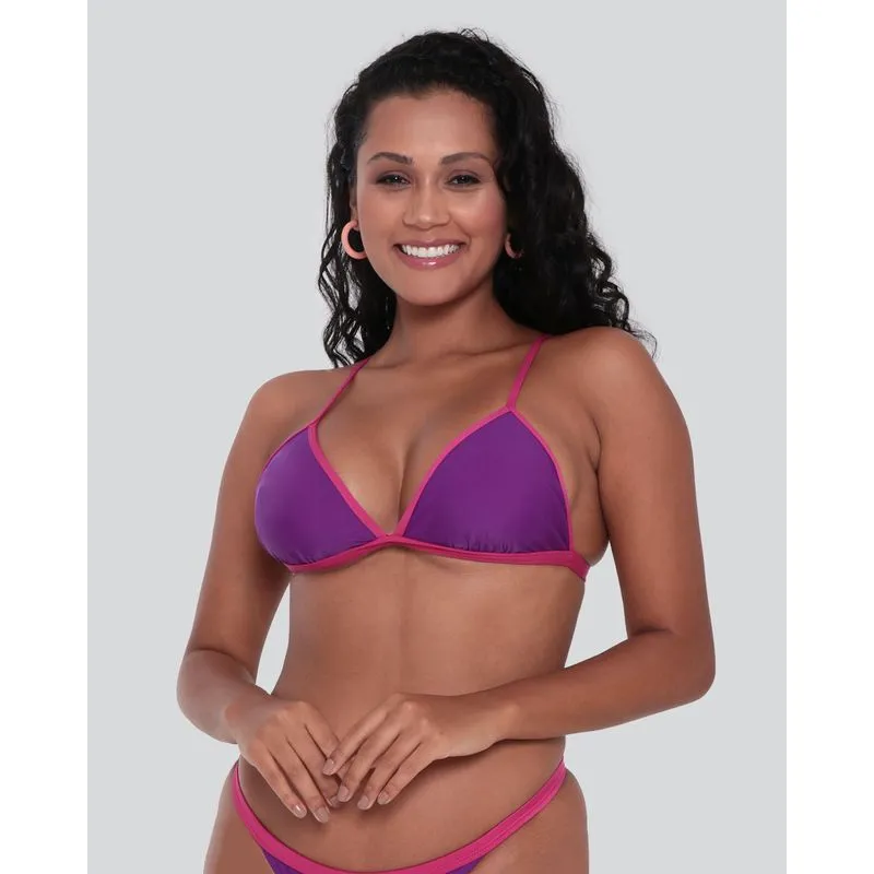 Biquíni Top Feminino Bojo Removível Roxo G