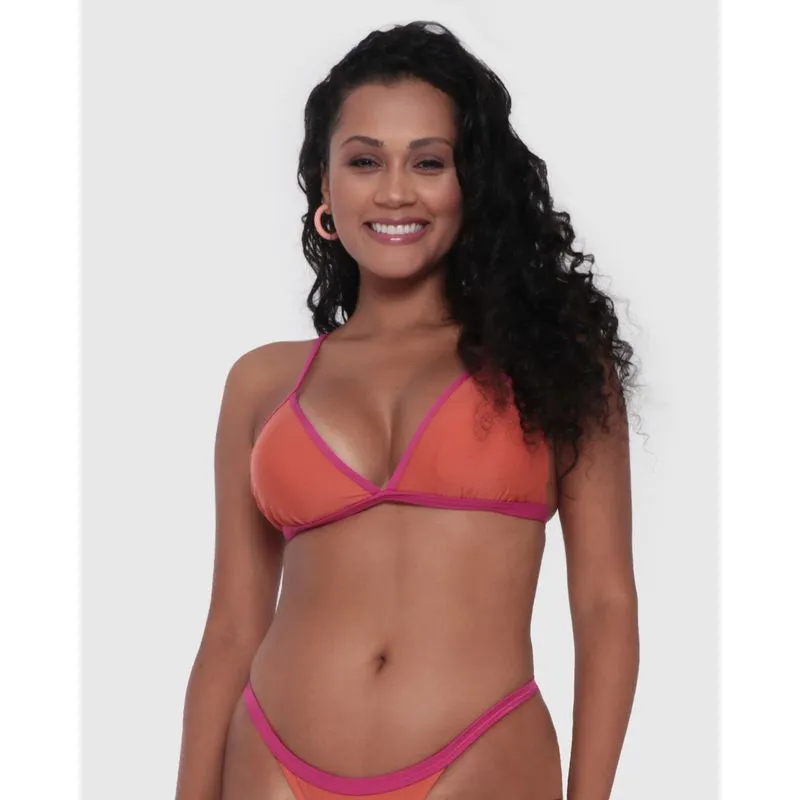 Biquíni Top Feminino Bojo Removível Laranja G