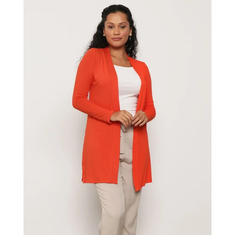 Capa Feminina Manga Longa Laranja G