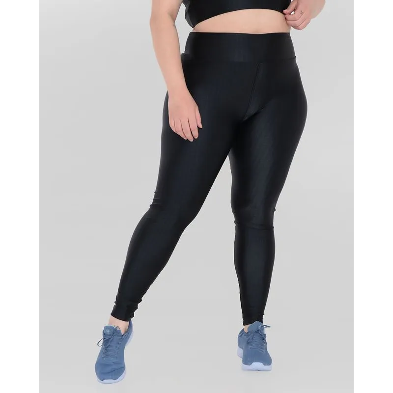 Calça Legging Feminina Plus Size Fitness 3D Preta G1