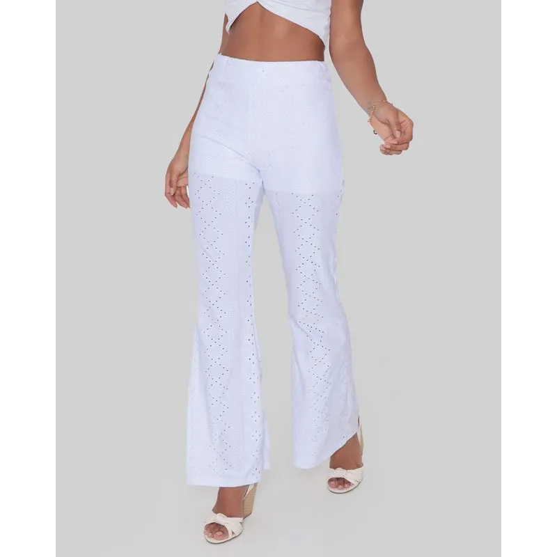 Calça Feminina Flare Laise Branca P