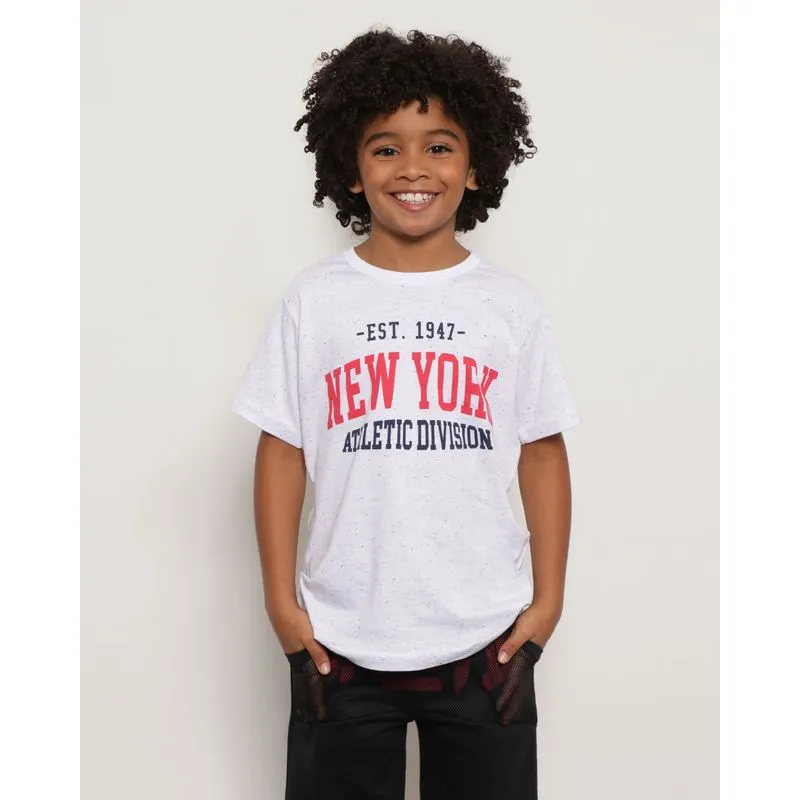 Camiseta Infantil Estampa New York Botonê Branca 6