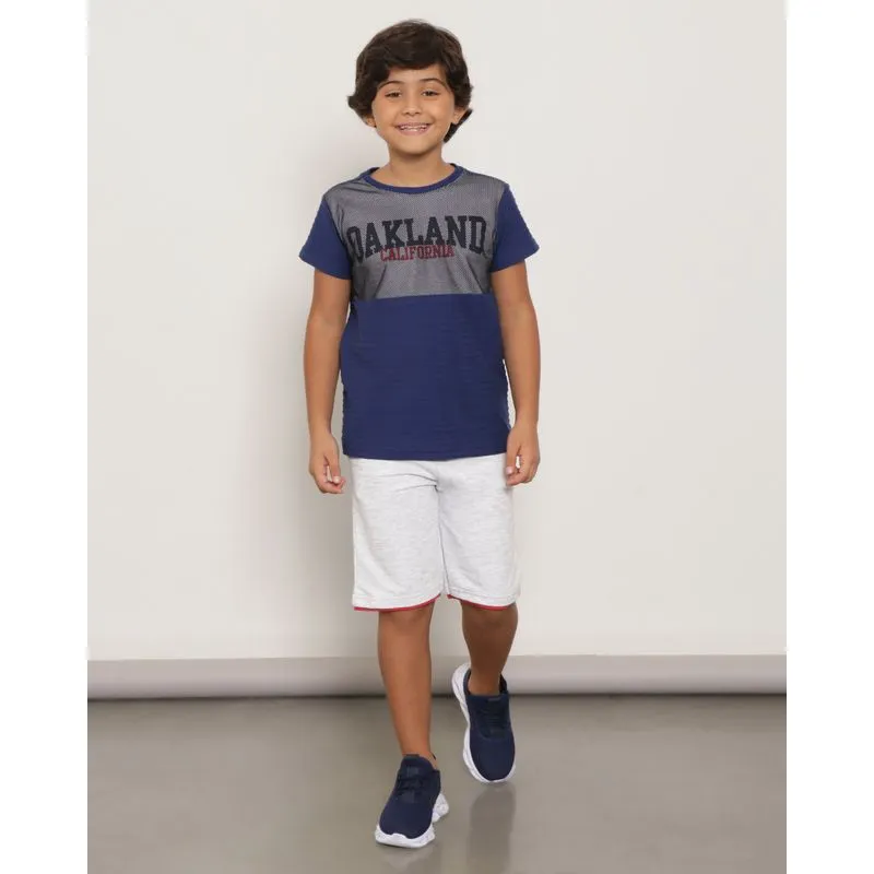 Bermuda Moletinho Infantil Reta Com Bolso Cinza 8