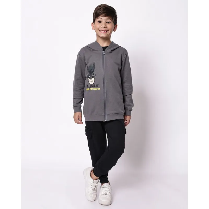 Calça Moletom Infantil Jogger Bolso Cargo Preta 4