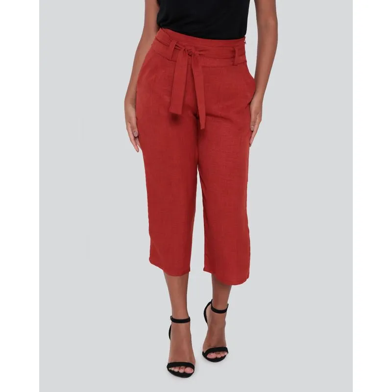 Calça Feminina Pantacourt Terracota G