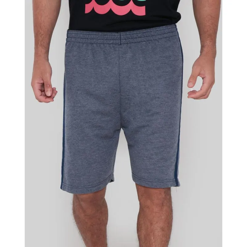 Bermuda Masculina Moletinho Reta Recortes Com Bolso Marinho P
