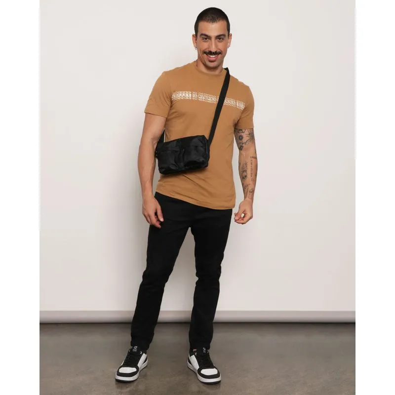 Calça Masculina Sarja Vizzy Jogger com Bolso Preta M
