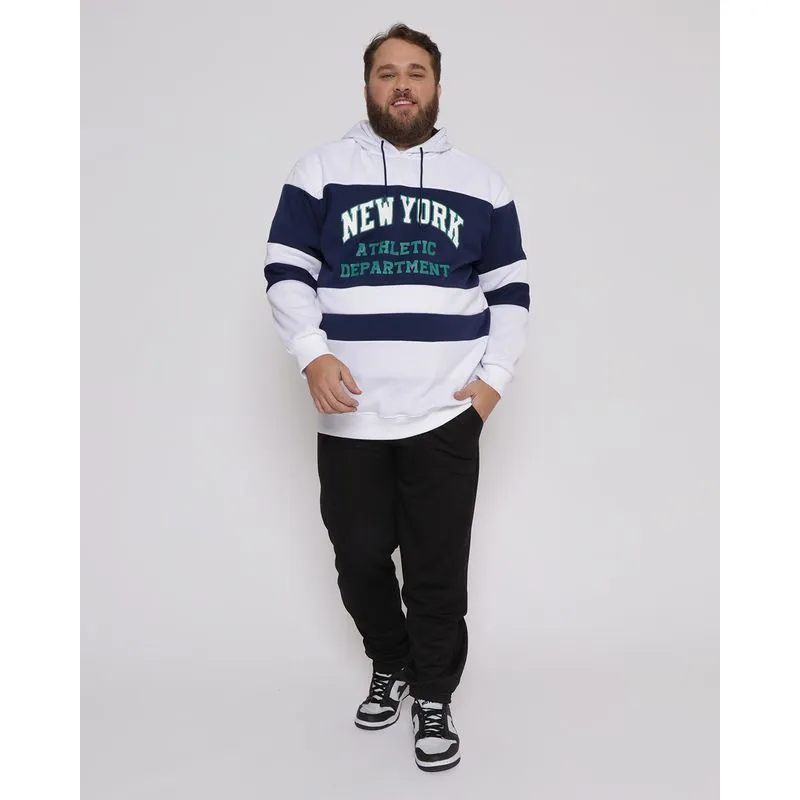 Calça Plus size Masculina Moletom Jogger Preta G3