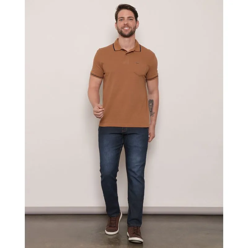 Calça Jeans Masculina Reta Azul 44