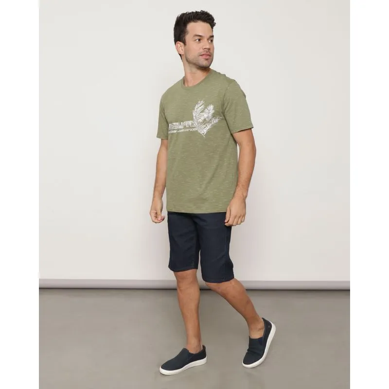 Bermuda Jeans Masculina Reta Azul 46