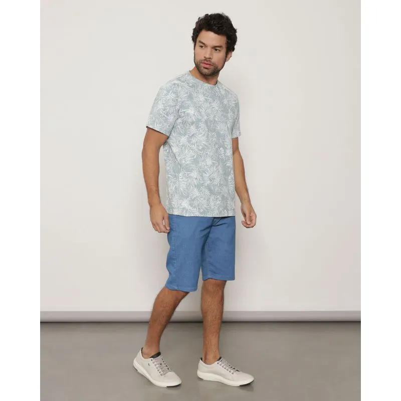 Bermuda Jeans Masculina Lisa Azul 46