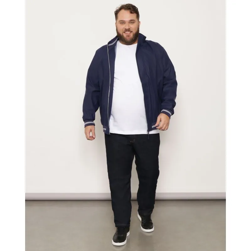 Calça Jeans Plus Size Masculina Reta Azul Escuro 56