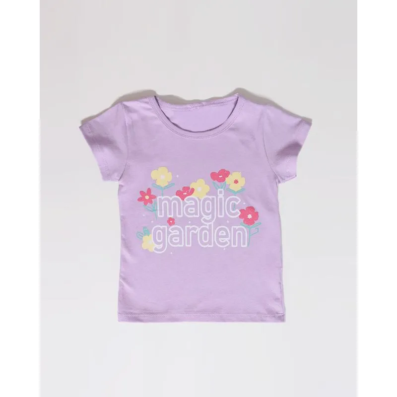 Blusa Bebê Estampa Magic Garden Lilás 2