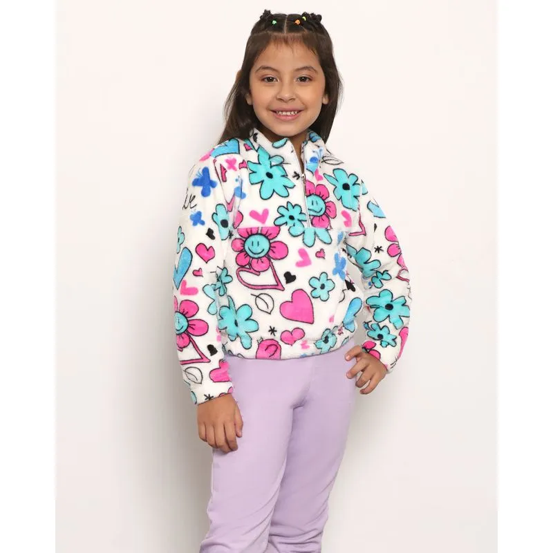Blusão Infantil Estampado Pelinhos Branco 8