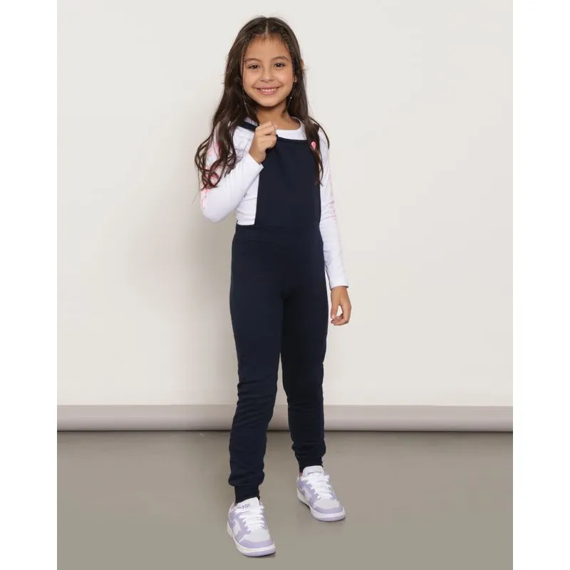 Conjunto Moletom Macacão Infantil Com Blusa Marinho 8