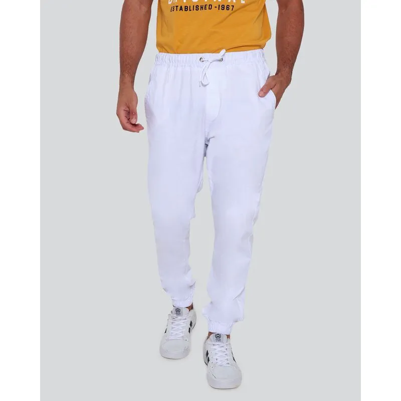 Calça Sarja Masculina Jogger Branca P