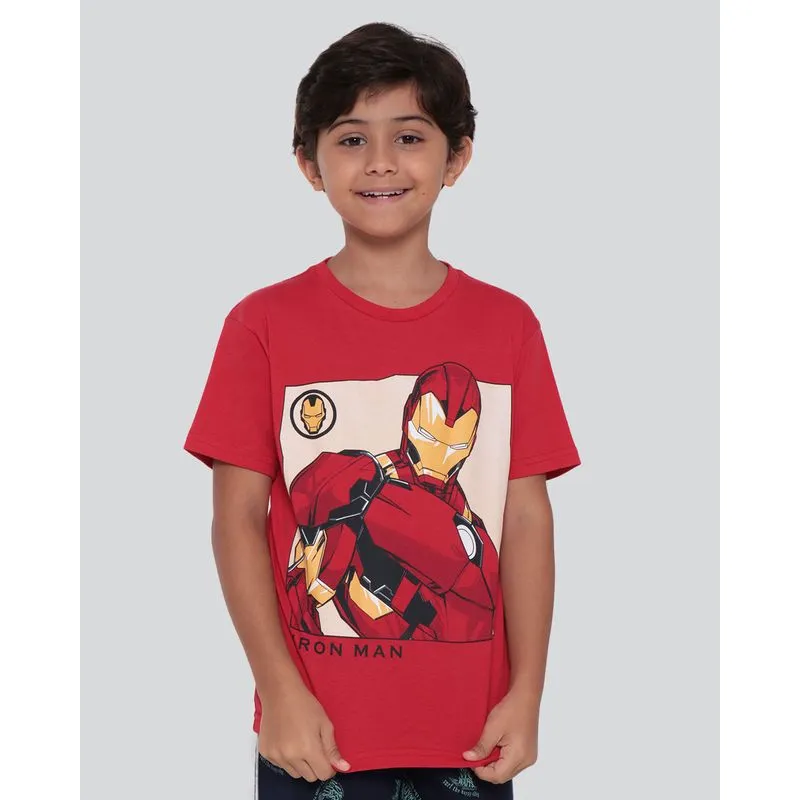 Camiseta Infantil Homem De Ferro Marvel Vermelho 4