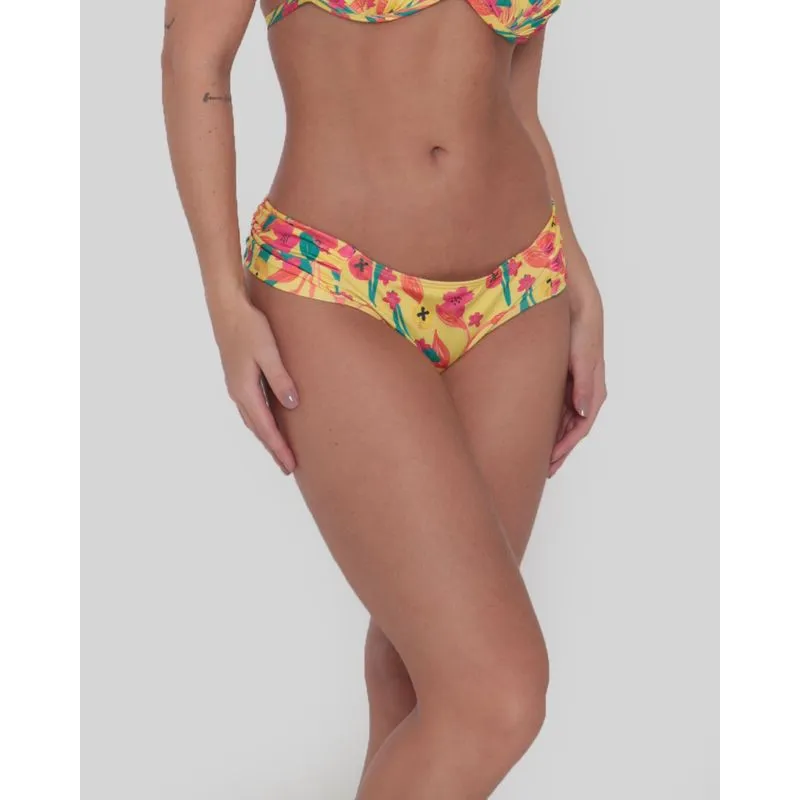 Biquíni Calcinha Estampado Floral Amarela P