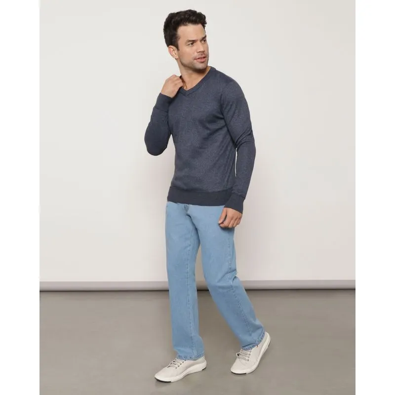 Calça Jeans Masculina Reta Azul 38