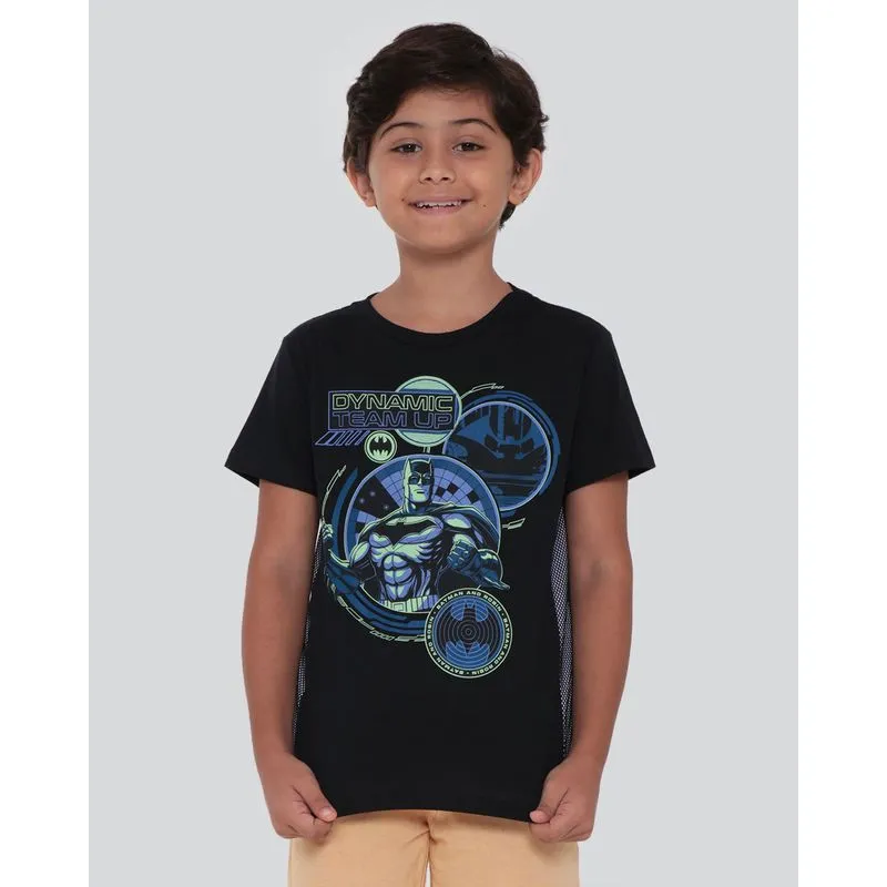Camiseta Infantil Batman Liga da Justiça Preto 8
