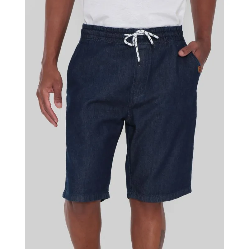 Bermuda Jeans Masculina Bolsos Azul Escuro G