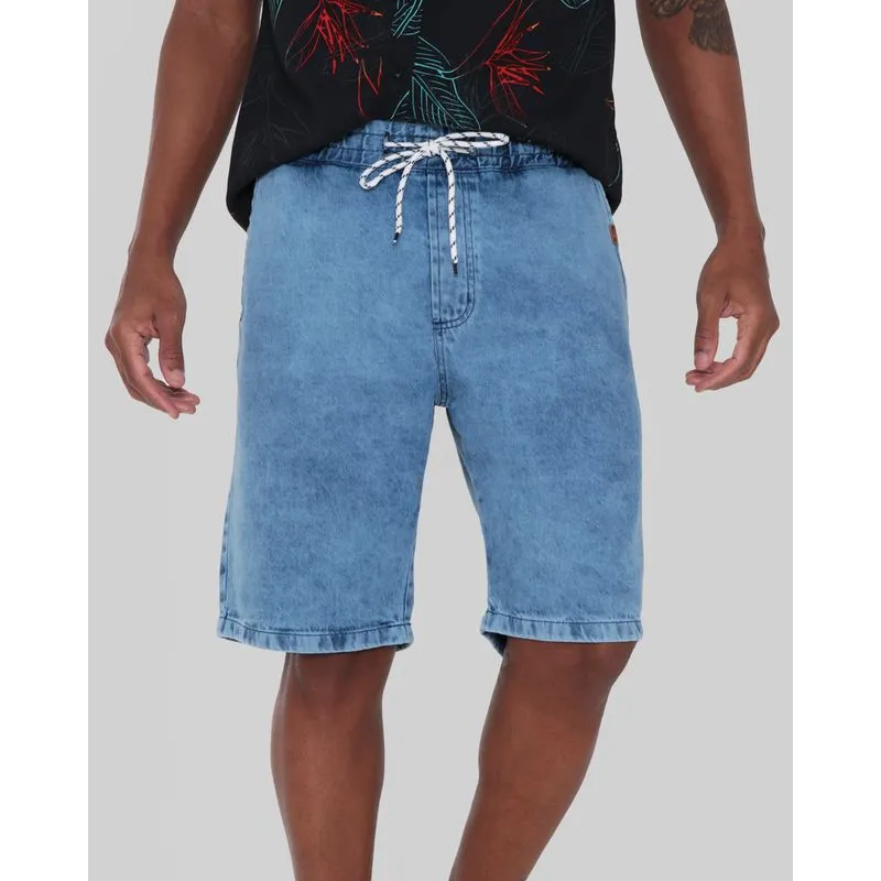 Bermuda Jeans Masculina Bolsos Azul Claro G