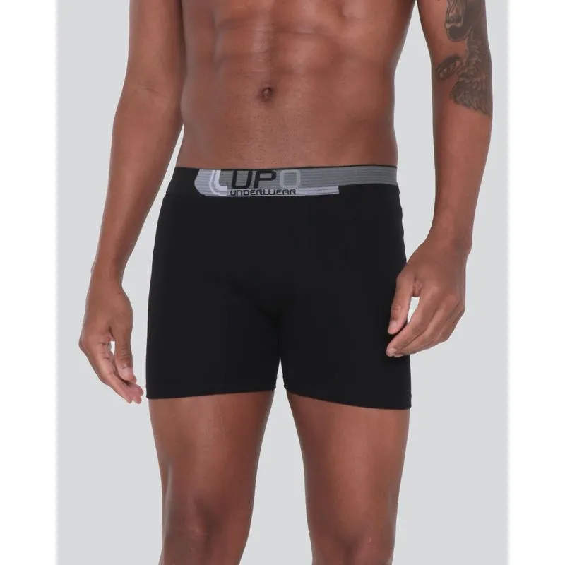 Cueca Masculina Boxer Lupo Preta P