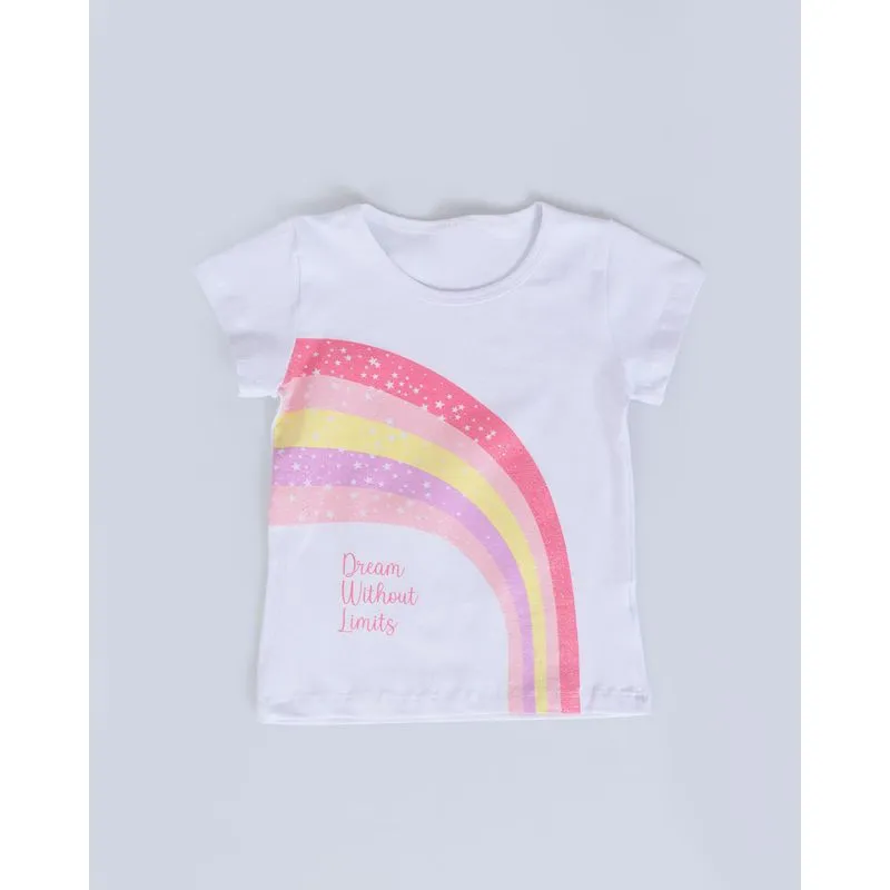 Blusa Bebê Estampa Arco-Íris Branca 2