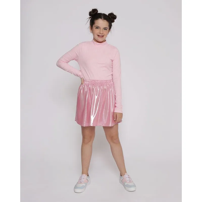 Saia Juvenil Curta Cirrê Rosa 12