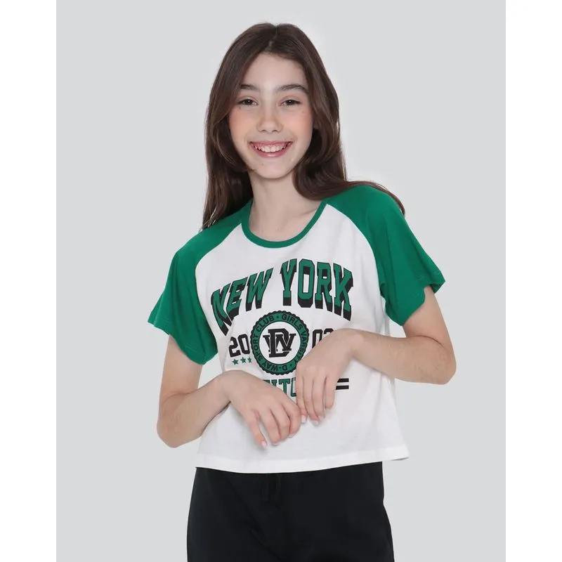 Blusa Juvenil New York Off White 18