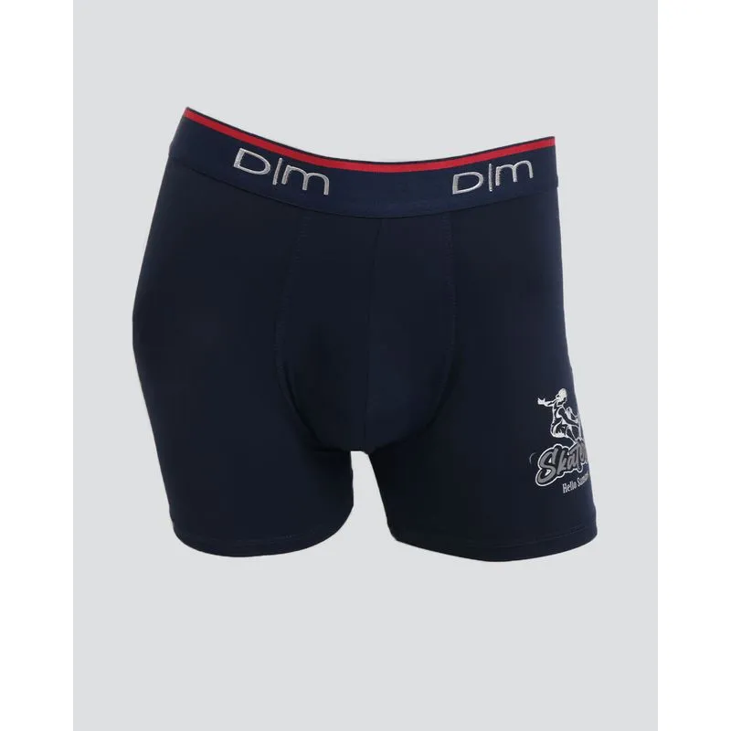 Cueca Masculina Boxer Microfibra Estampa Marinho M
