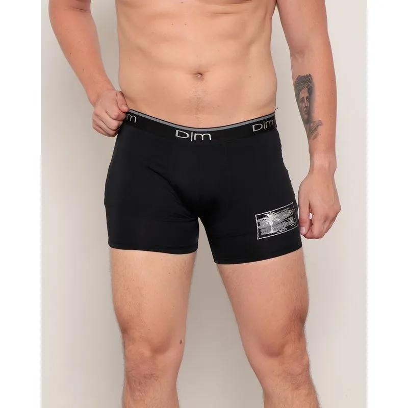 Cueca Masculina Boxer Microfibra Estampa Preta G